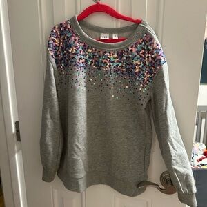 GAP Girls Sweatshirt with Colorful Sequins